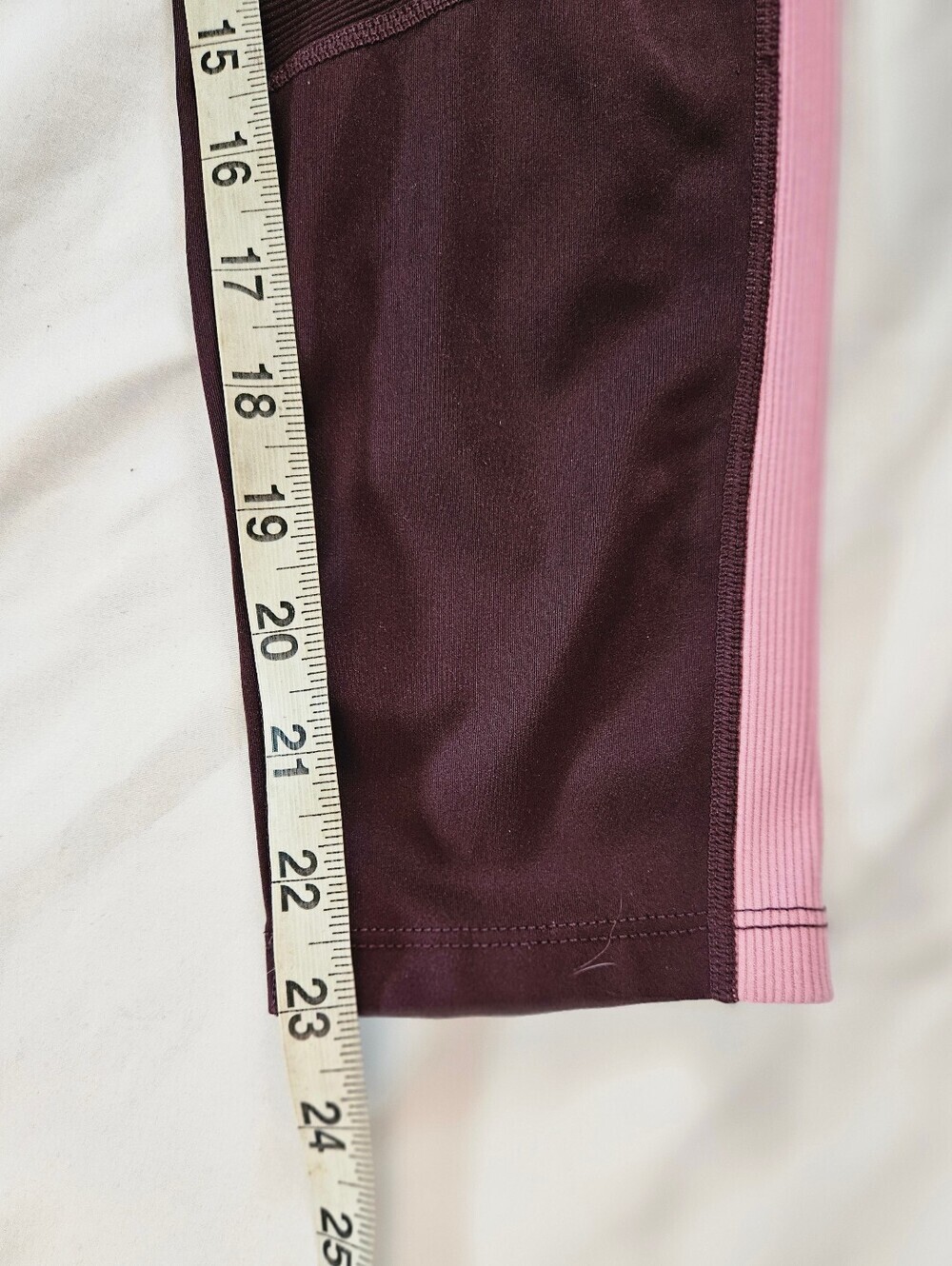 Tangerine Womens Purple & Pink Side Panel Elastic Waist Athletic Leggings Sz Med - Picture 7 of 14